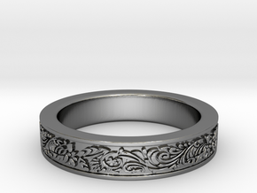 Celtic Wedding Ring 11 in Fine Detail Polished Silver