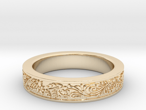 Celtic Wedding Ring 11 in 14k Gold Plated Brass