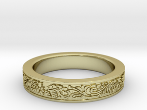 Celtic Wedding Ring 12.5 in 18k Gold Plated Brass