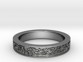 Celtic Wedding Ring 13 in Fine Detail Polished Silver