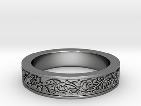 Celtic Wedding Ring 9.5 in Fine Detail Polished Silver