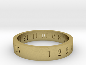 Drink Counter ring sz 7 in Natural Brass