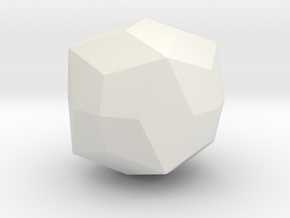 Joined Truncated Octahedron - 1 Inch - Rounded V1 in White Natural Versatile Plastic