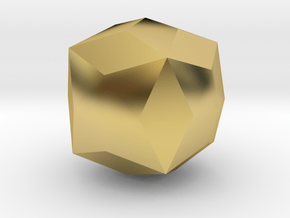 Joined Truncated Octahedron - 10 mm in Polished Brass