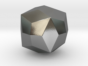 Joined Truncated Octahedron - 10 mm - Rounded V1 in Polished Silver