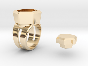 Climbing bolt ring in 14k Gold Plated Brass