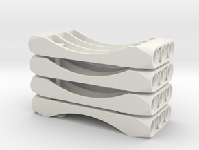 Flatbedmudguardpanel 3x7x1 4 piece set in White Natural Versatile Plastic