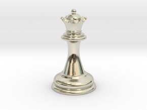 Chess Queen in 14k White Gold