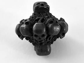 Necromancer's D10 in Polished and Bronzed Black Steel