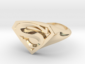 superman ring in 14K Yellow Gold: 9 / 59