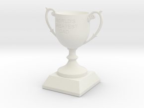 Father's Day Trophy in White Natural Versatile Plastic