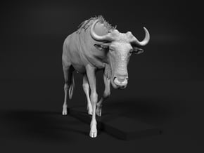 Blue Wildebeest 1:16 Male on uneven surface 1 in White Natural Versatile Plastic