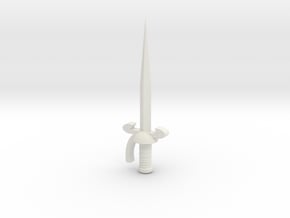 Fantasy Sword in White Natural Versatile Plastic