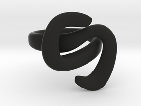 Ring Saver in Black Natural Versatile Plastic: Medium