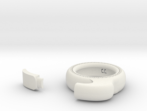 SLIDO Blade Ring in White Premium Versatile Plastic: 6.75 / 53.375