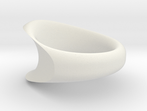 Pin Cushion Ring Base in White Natural Versatile Plastic