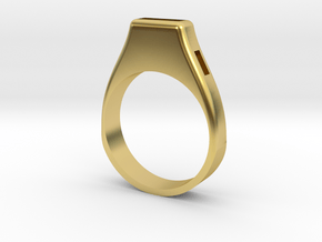 Safety Whistle Ring in Polished Brass