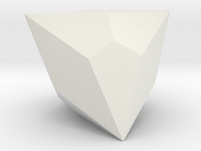Joined Truncated Tetrahedron - 1 Inch in White Natural Versatile Plastic