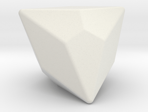 Joined Truncated Tetrahedron - 1 Inch - Rounded V2 in White Natural Versatile Plastic