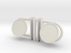 RockRacer Mirrors - for Ø5mm tube chassis in White Natural Versatile Plastic