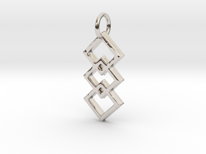 Creator Pendant in Rhodium Plated Brass