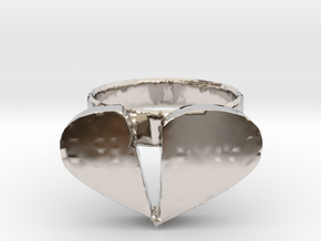 Broken Heart Ring in Platinum