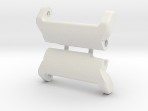 20mm to 19,22,24mm Strap Adapters - smooth sides in White Natural Versatile Plastic: Small