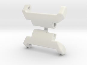 12mm to 18,20,22,24 Strap Adapters - smooth sides in White Natural Versatile Plastic: Extra Small