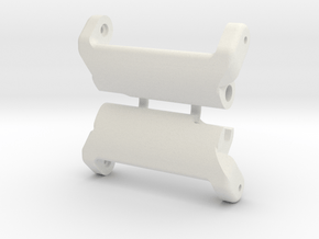 20mm to 19,22,24mm Strap Adapters - open sides in White Natural Versatile Plastic: Small