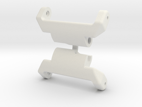 12mm to 18,20,22,24 Strap Adapters - open sides in White Natural Versatile Plastic: Extra Small