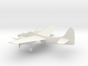 Grumman F7F Tigercat in White Natural Versatile Plastic: 1:64 - S