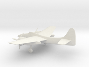 Grumman F7F Tigercat in White Natural Versatile Plastic: 1:144