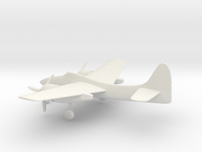 Grumman F7F Tigercat in White Natural Versatile Plastic: 1:160 - N