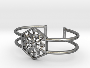 Hexagon bracelet in Polished Silver