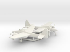 Grumman F7F Tigercat in White Natural Versatile Plastic: 1:285 - 6mm