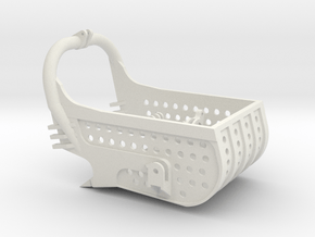 dragline bucket 7cuyd, with holes - scale 1/50 in White Natural Versatile Plastic