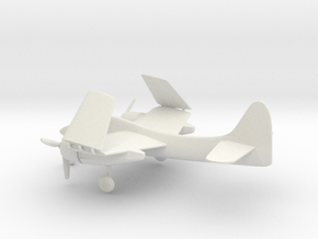 Grumman F7F Tigercat (folded wings) in White Natural Versatile Plastic: 1:160 - N