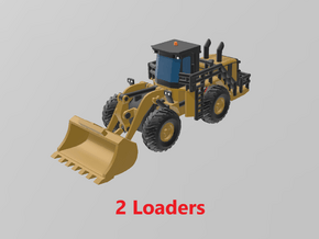 CAT 990K Wheel Loader (x2) 1/500 in Tan Fine Detail Plastic