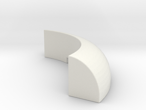 slope, curved, maccaroni 4x4x1 stud in White Premium Versatile Plastic