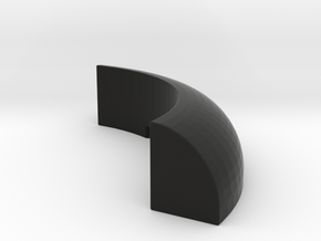 slope, curved, maccaroni 4x4x1 stud in Black Premium Versatile Plastic