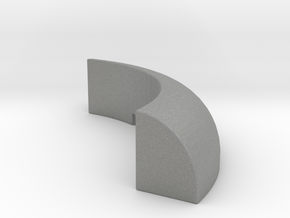 slope, curved, maccaroni 4x4x1 stud in Gray PA12