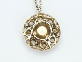 Brilliant diamond pendant in Polished Bronze
