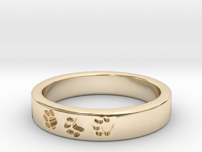 Paw Print Ring (Size 7) in 14K Yellow Gold
