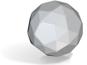 Snub Cube (dextro) - 10mm - Rounded V2 in Tan Fine Detail Plastic