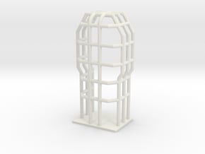 Pulling Tractor Roll Cage 1:16 1:32 in White Natural Versatile Plastic: 1:32