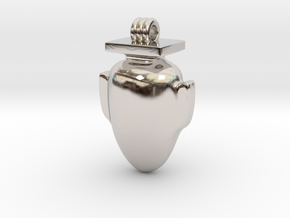 Heart (Ib) Amulet in Rhodium Plated Brass