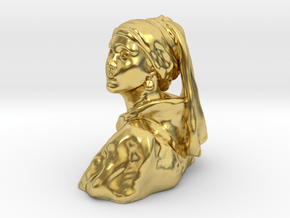 Girl with a Pearl Earring in Polished Brass