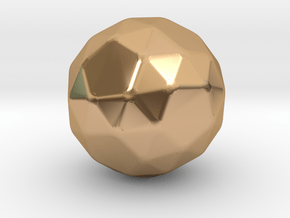 Snub Dodecahedron (dextro) - 10 mm - Rounded V2 in Polished Bronze
