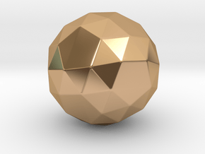 Snub Dodecahedron (dextro) - 10 mm - Rounded V1 in Polished Bronze