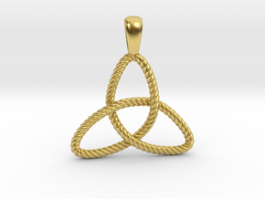 Trinity Knot Pendant in Polished Brass